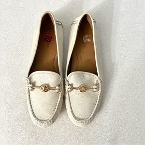 COACH Arline Slip On Leather  Driving Shoes Turn Lock Moccasins